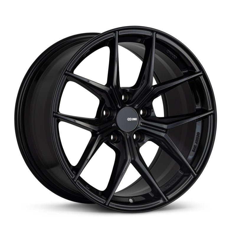Set of 4: Enkei TSR-X 18x8.5 45mm Offset 5x100 BK 72.6mm Bore Gloss - 529-885-8045BK