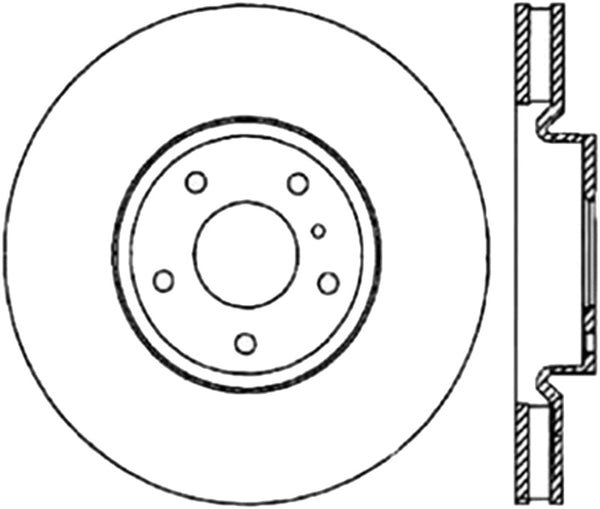 StopTech 03-04 Infiniti G35/03-08 Nissan 350Z Cryo Slotted & Drilled - 127.42076CR