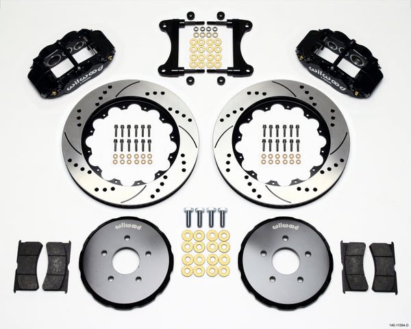 Wilwood Narrow Superlite 6R Front Hat Kit 14.00in Drilled Nissan - 140-11584-D